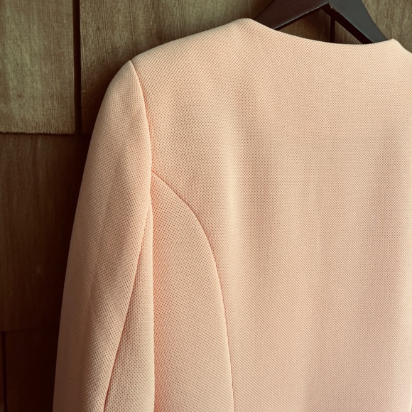 Jacqueline de Yong Lined Coatigan Long Collarless Jacket Apricot Pink Size M - Picture 12 of 15